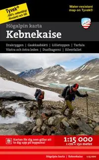 Produktfoto för Calazo Högalpin Karta Kebnekaise 1:15.000