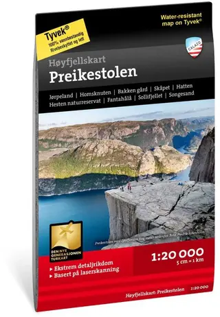 Produktfoto för Calazo Høyfjellskart Preikestolen 1:20.000