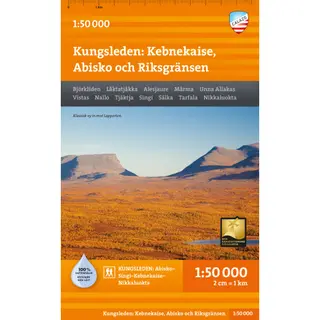 Produktfoto för Calazo Kebnekaise, Abisko & Riksgränsen 1:50.000
