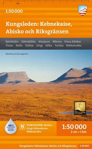 Produktfoto för Calazo Kebnekaise, Abisko & Riksgränsen 1:50.000