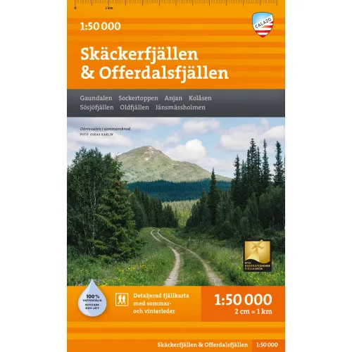 Alternativ bild 0 för Calazo Skäckerfjällen & Offerdalsfjällen 1:50.000