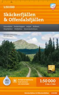 Produktfoto för Calazo Skäckerfjällen & Offerdalsfjällen 1:50.000