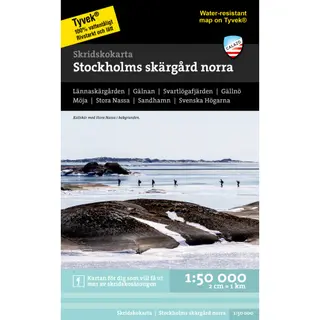 Produktfoto för Calazo Skridskokarta Stockholms Skärgård - Norra 1:50.000