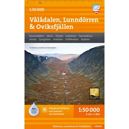 Alternativ bild 0 för Calazo Vålådalen, Lunndörren & Oviksfjällen 1:50.000