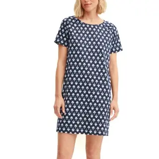 Produktfoto för Calida Daylight Dreams Short Sleeved Nightdress Marin bomull Small Dam
