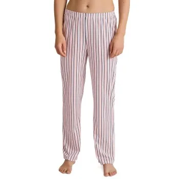Alternativ bild 0 för Calida Favourites Sleep Long Pants Rosa randig bomull Small Dam