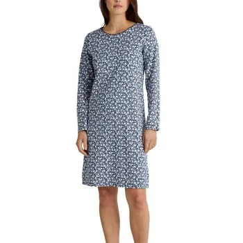 Alternativ bild 0 för Calida Favourites Sleep Long-Sleeves Nightdress Marin bomull Medium Dam