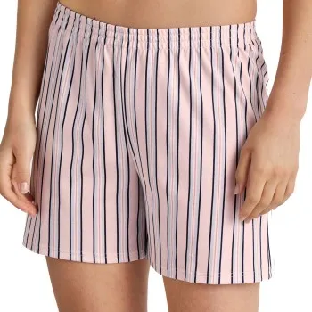 Alternativ bild 0 för Calida Favourites Sleep Shorts Rosa randig bomull Medium Dam