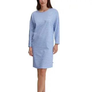 Produktfoto för Calida Lovely Nights Long Sleeve Nightdress Ljusblå bomull Medium Dam