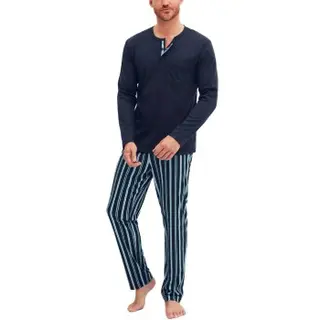 Produktfoto för Calida Relax Choice Long Sleeve Pyjama Marin bomull Medium Herr