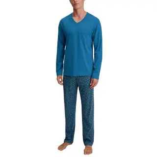 Produktfoto för Calida Relax Imprint 3 Pyjamas Midnattsblå bomull X-Large Herr