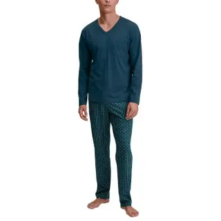 Produktfoto för Calida Relax Imprint 3 Pyjamas Petrol bomull Medium Herr