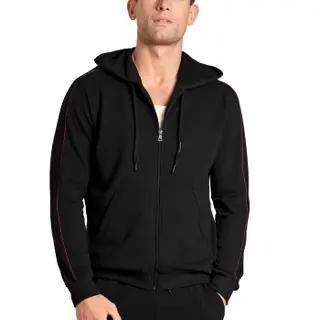 Produktfoto för Calida Remix Basic Lounge Jacket Svart bomull Large