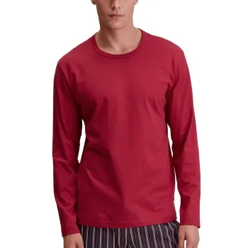 Alternativ bild 0 för Calida Remix Basic Sleep Long Sleeve Shirt Röd bomull Medium Herr