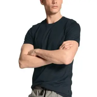 Produktfoto för Calida Remix Basic T-Shirt Mörkblå bomull Small Herr