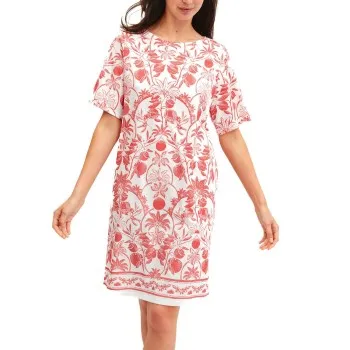 Alternativ bild 0 för Calida Short Sleeve Nightdress Laxrosa bomull Small Dam