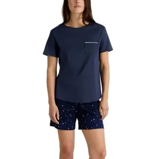 Produktfoto för Calida Sweet Dreams Short Pyjamas Marin bomull Medium Dam