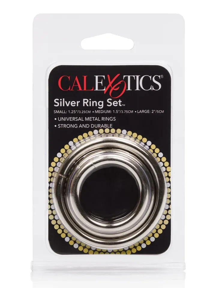 Bild 2 för California Exotic: Silver Ring Set, 3-pack