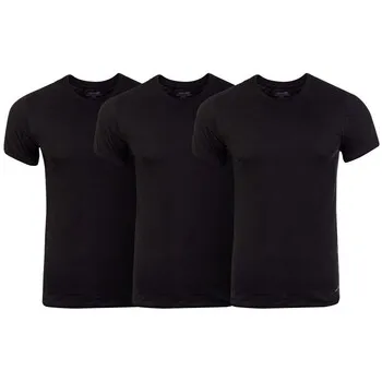 Bild 1 för Calvin Klein 3P Cotton Stretch Crew Neck T-Shirt Svart bomull Small Herr