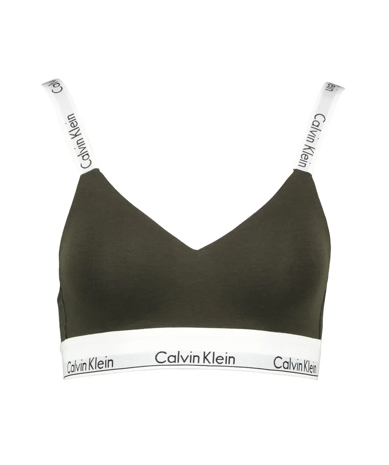 Alternativ bild 0 för Calvin Klein BH Modern Cotton Light Lined Bralette Oliv Medium Dam