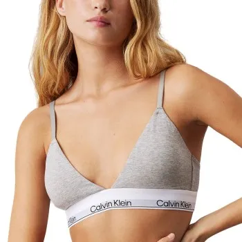 Alternativ bild 0 för Calvin Klein BH Modern Cotton Lightly Lined Triangle Grå X-Large Dam
