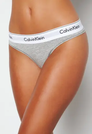 Produktfoto för Calvin Klein CK Cotton Thong 020 Grey Heather XS