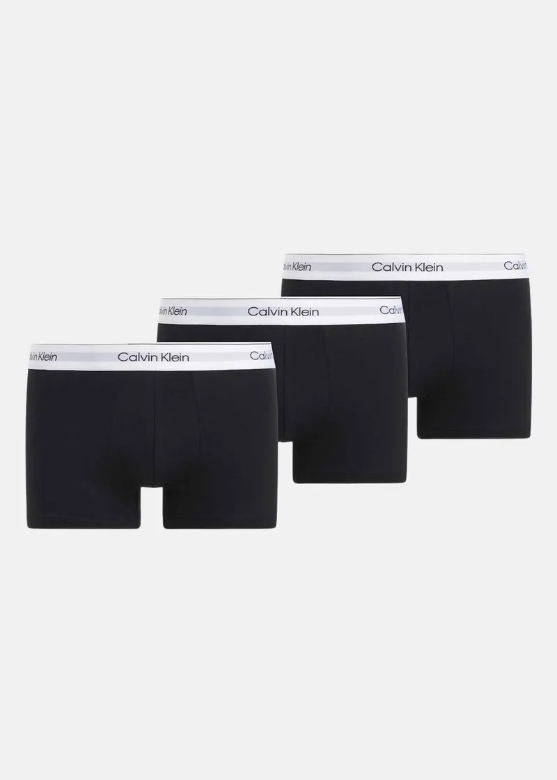 Bild 1 för Calvin Klein Cotton Stretch Shorty Trunks 3-Pak Sort Str. L   3 stk.