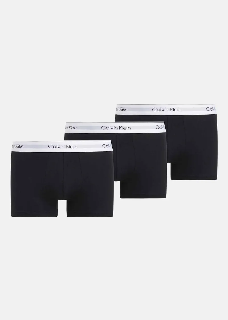 Bild 2 för Calvin Klein Cotton Stretch Shorty Trunks 3-Pak Sort Str. L   3 stk.