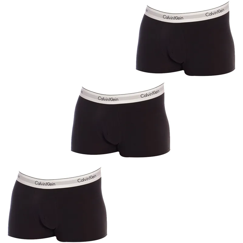 Bild 2 för Calvin Klein Cotton Stretch Shorty Trunks 3-Pak Sort Str. XL   3 stk.