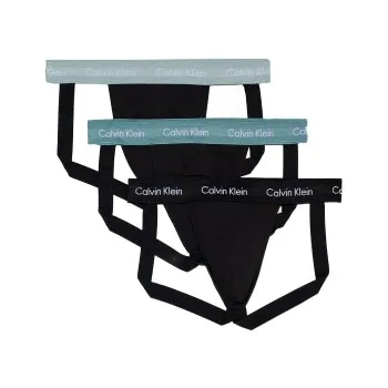 Alternativ bild 0 för Calvin Klein Kalsonger 3P Cotton Stretch Jock Strap Ljusblå bomull X-Large Herr