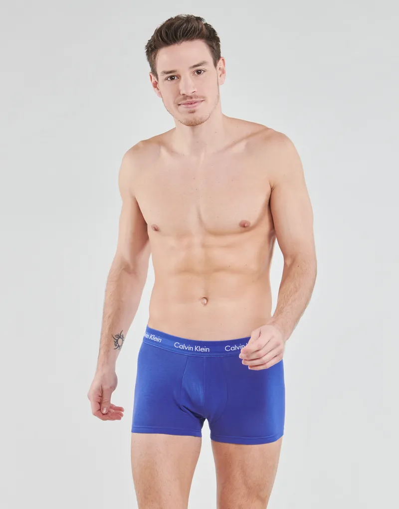 Bild 3 för Calvin Klein Kalsonger 3P Cotton Stretch Low Rise Trunks Flerfärgad-2 bomull Small Herr