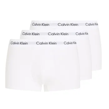Alternativ bild 0 för Calvin Klein Kalsonger 3P Cotton Stretch Low Rise Trunks Vit bomull Large Herr