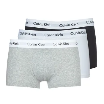 Bild 1 för Calvin Klein Kalsonger 3P Cotton Stretch Low Rise Trunks Vit/Grå bomull Small Herr