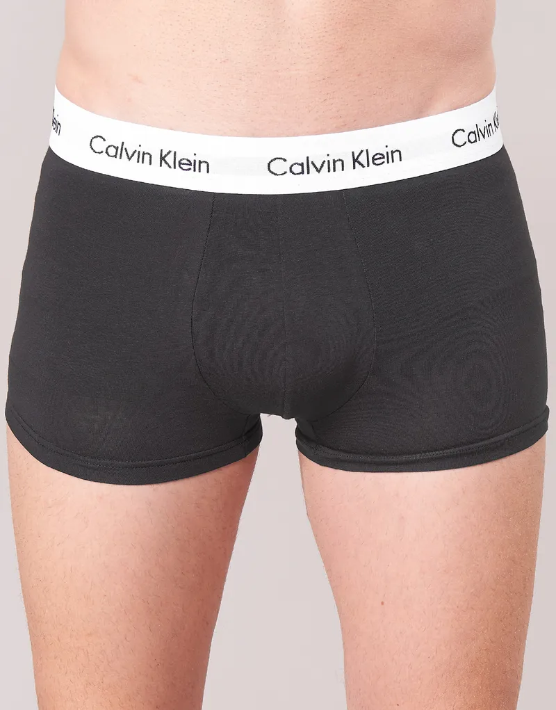 Bild 5 för Calvin Klein Kalsonger 3P Cotton Stretch Low Rise Trunks Vit/Grå bomull Small Herr
