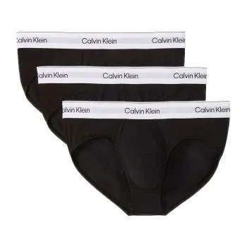 Alternativ bild 0 för Calvin Klein Kalsonger 3P Icon Cotton Briefs Svart/Vit bomull Large Herr