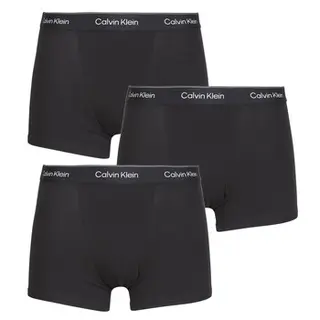Produktfoto för Calvin Klein Kalsonger 3P Icon Cotton Relaxed Fit Trunks Helsvart bomull Small Herr