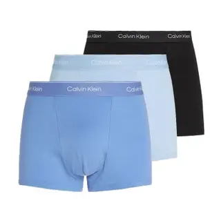 Produktfoto för Calvin Klein Kalsonger 3P Icon Cotton Relaxed Fit Trunks Svart/Blå bomull Large Herr