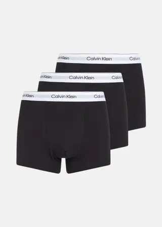 Produktfoto för Calvin Klein Kalsonger 3P Icon Cotton Relaxed Fit Trunks Svart bomull X-Large Herr