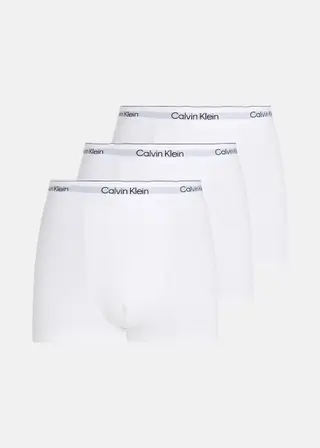 Produktfoto för Calvin Klein Kalsonger 3P Icon Cotton Relaxed Fit Trunks Vit bomull Large Herr