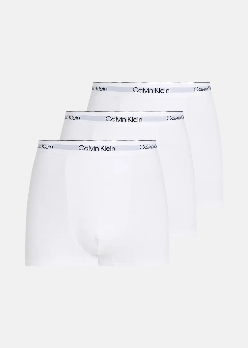 Bild 1 för Calvin Klein Kalsonger 3P Icon Cotton Relaxed Fit Trunks Vit bomull Large Herr