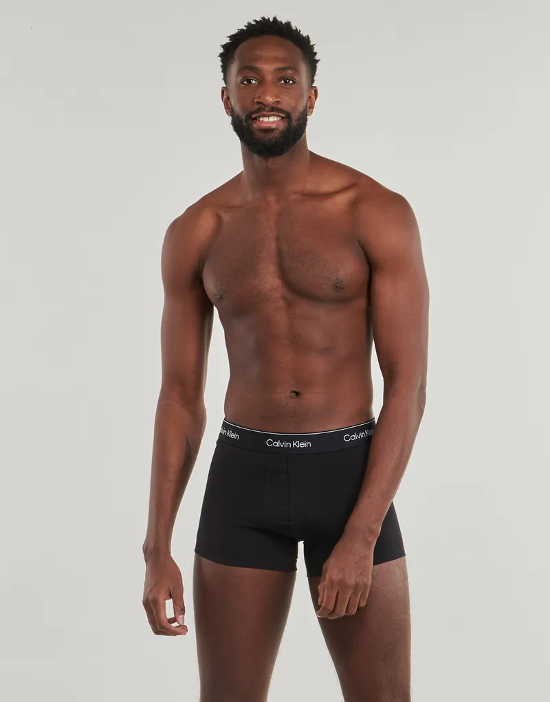 Bild 3 för Calvin Klein Kalsonger 3P Modern Cotton Stretch Trunk Helsvart bomull Medium Herr