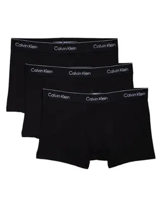 Produktfoto för Calvin Klein Kalsonger 3P Modern Cotton Stretch Trunk Helsvart bomull X-Large Herr