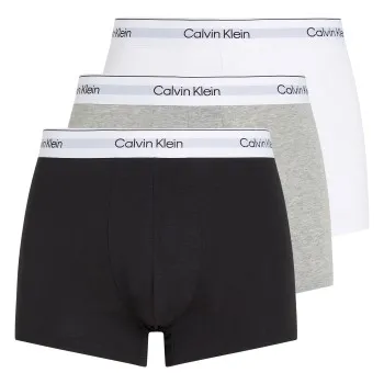Alternativ bild 0 för Calvin Klein Kalsonger 3P Modern Cotton Stretch Trunk Vit/Grå bomull Small Herr