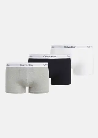 Produktfoto för Calvin Klein Kalsonger 3P Modern Cotton Stretch Trunk Vit/Grå bomull X-Large Herr