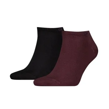 Alternativ bild 0 för Calvin Klein Strumpor 2P Men Sneaker Socks Svart/Vinröd Strl 39/42 Herr