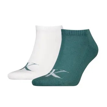 Alternativ bild 0 för Calvin Klein Strumpor 2P Sneaker Monogram Socks Vit/Blå Strl 39/42 Herr