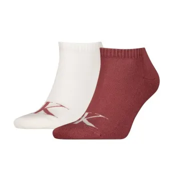 Alternativ bild 0 för Calvin Klein Strumpor 2P Sneaker Monogram Socks Vit/Röd Strl 39/42 Herr