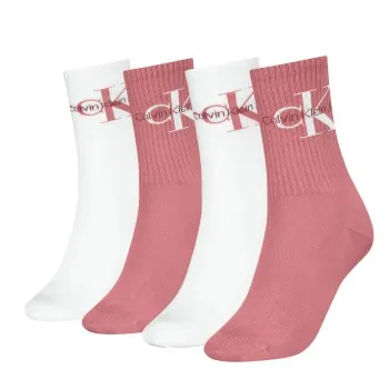 Alternativ bild 0 för Calvin Klein Strumpor 4P Women Logo Sock Gift Box Vit/Rosa One Size Dam
