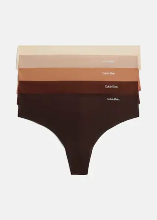 Produktfoto för Calvin Klein Trosor 5P Invisible Thongs Flerfärgad Medium Dam