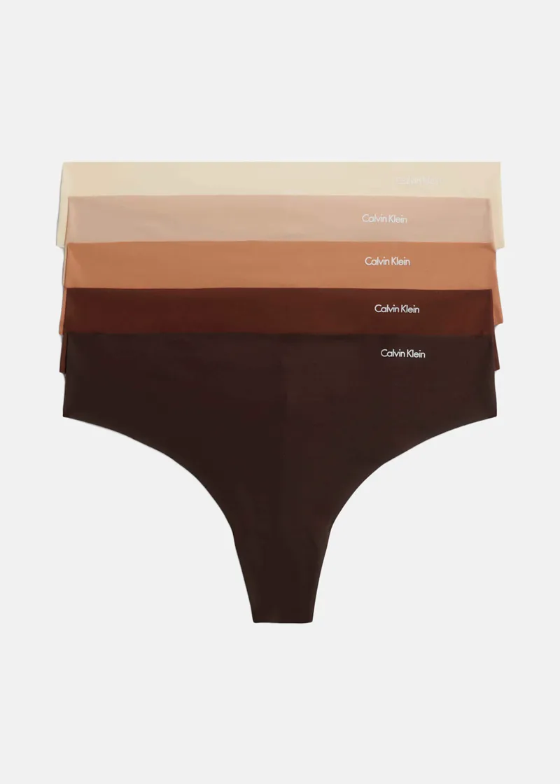 Bild 2 för Calvin Klein Trosor 5P Invisible Thongs Flerfärgad Medium Dam